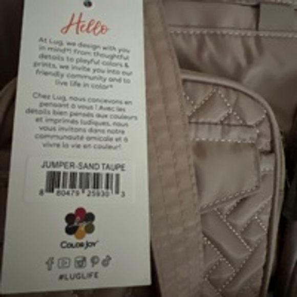 NWT Lug Women's Puddle Jumper Tote Bag Beige/Sand Taupe - Picture 10 of 10